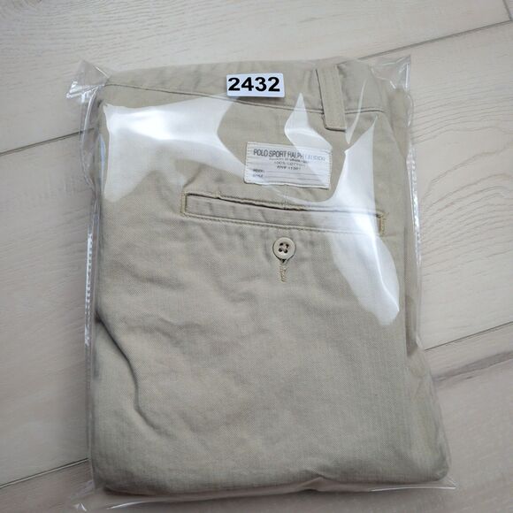 Vintage Polo Ralph Lauren Chino Pants Mens 30X31 Flat Front Beige Made in USA - Picture 11 of 11